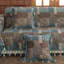 Housse de coussin 1 pièce en patchwork bleu 20 po x 20 po, housse de coussin décoratif avec pampilles pour canapé, canapé, salon, chambre à coucher