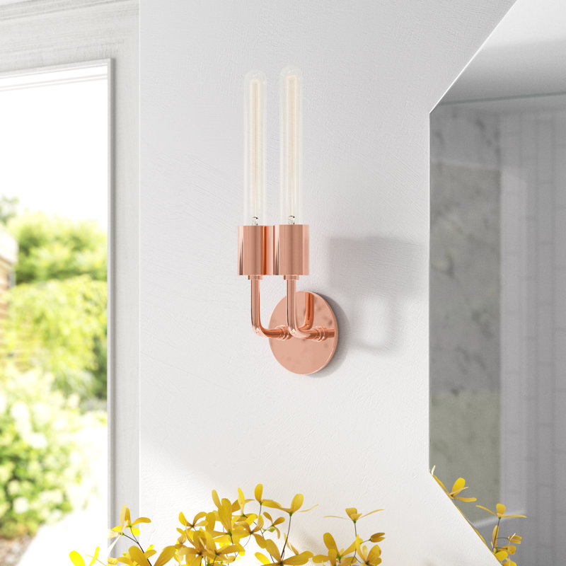 Madisson Armed Sconce, Polished Copper