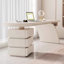 Bureau d'écriture rectangulaire beige moderne
