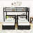 Full over Twin and Twin Triple Metal Bunk Bed with Drawers and Shelves