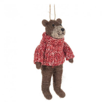 Bear In Sweater Ornament