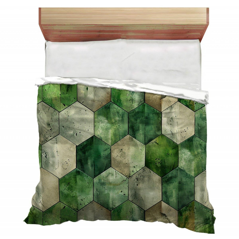 Hexagonal Mosaic Bathroom Microfiber / Polyester Comforter, Twin Extra Long Comforter