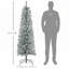 Arbre de Noël enneigé 6 pi avec 329 pointes, base en métal, conception réaliste et peu encombrante