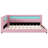 Upholstered Full XL Platform Bed with LED Lights and USB Charging Ports – Modern Linen Bed Frame, Pink-463193465-463193468