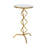 Middlet Metal Quatrefoil Design Side End Copper Gold Accent Table with Mirrored Glass Top