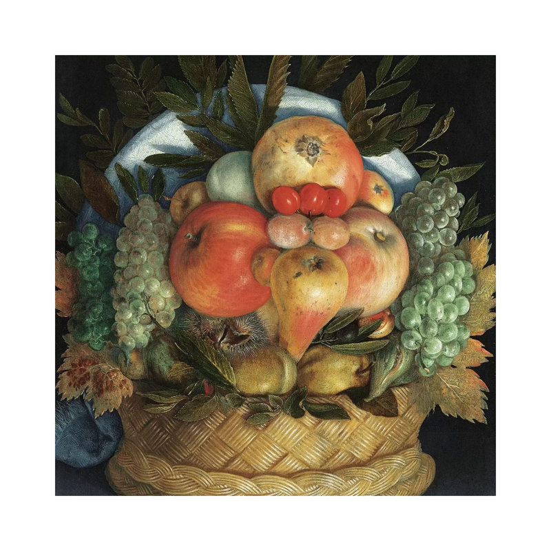 Reversible Anthropomorphic Portrait Of A Man Composed Of Fruit by Giuseppe Arcimboldo - Painting on Canvas, Wrapped Canvas