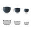 Wurster 3 Piece Lightweight Concrete Outdoor Round Planter, 13", 10.5" and 8" Tall Set-2063275607