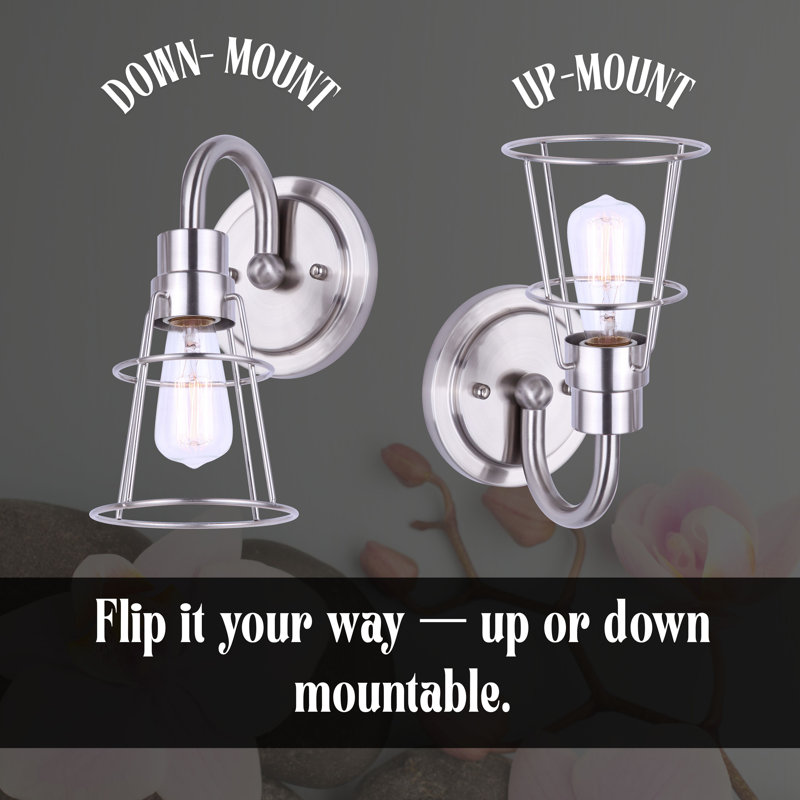Cullins Dimmable Bath Sconce, Brushed Nickel