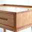 Commode bistro en bois massif, bureau compact 100 % bois massif avec tiroir de rangement, fini naturel, commode multifonctionnelle