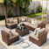 Keyala 7 Piece Rattan Sectional Seating Group with Cushions