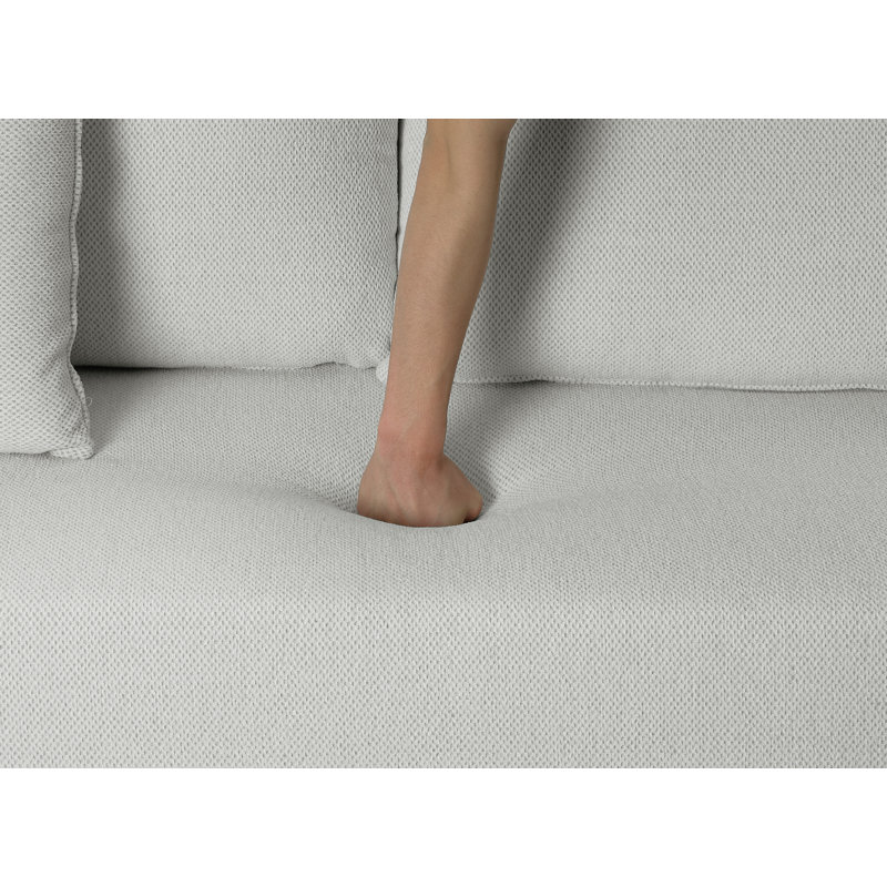 Clairah 2 - Piece Upholstered Boneless Sectional, Right Hand Facing, White Polyester Blend