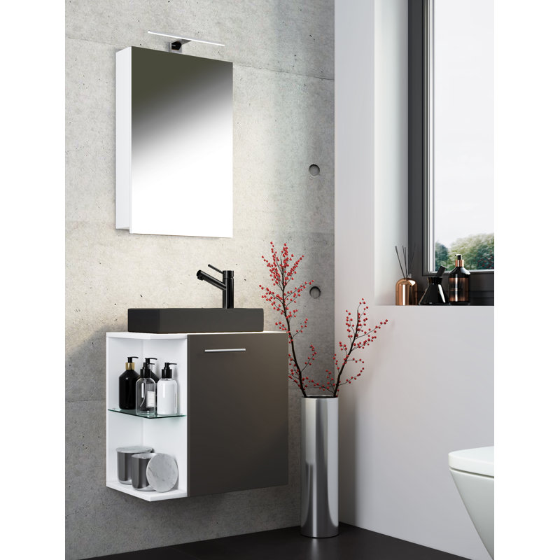 Rayniya Bathroom Furniture Suite, Black