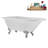 62" Streamline Clawfoot Tub,Tray,Drain, Clawfeet-101628984-102218227