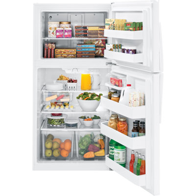GE Appliances 33" 21.1 Cubic Feet Energy Star Top Freezer Refrigerator with Water and Ice Dispenser