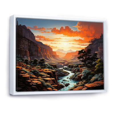 Canyon - pointillisme vertical - impression