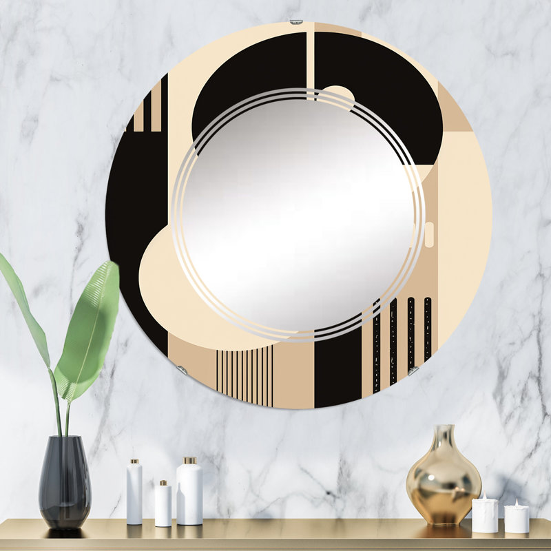 Callemia - Miroir mural moderne rond, 32 po x 32 po