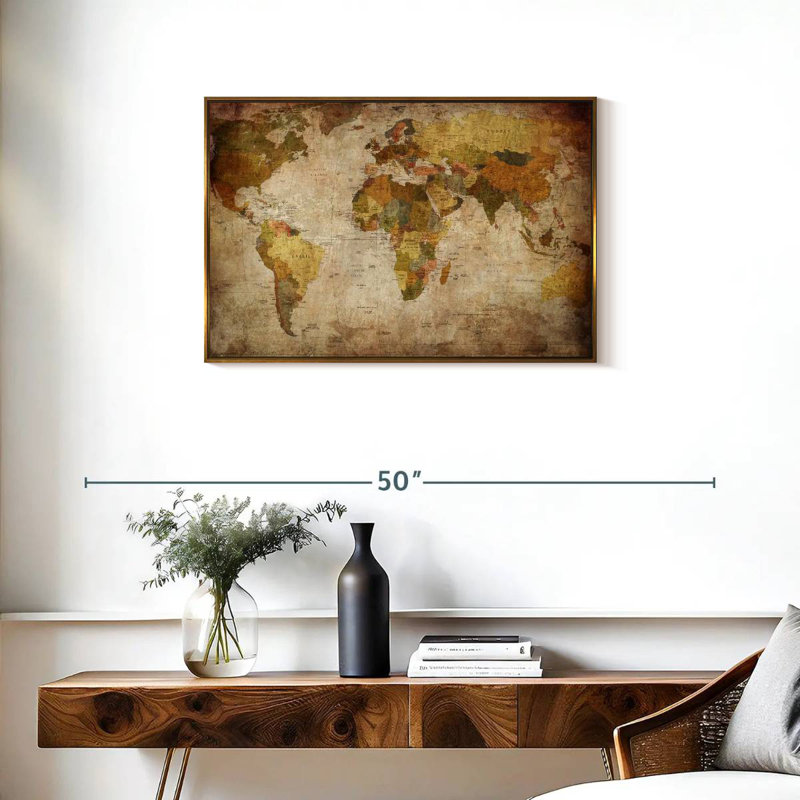 World Burwell, Cadre flottant doré, 31 po x 21 po