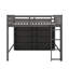 Lit mezzanine double avec tablettes-119971427