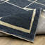 Tapis géométrique rayé bleu / ivoire Rayan-1400315155