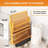 Bamboo Dish Drying Rack With Utensil Holder, 3 Tier Collapsible Dish Rack