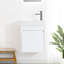 Meuble-lavabo mural de 18 po avec lavabo en résine blanche et possibilités suffisantes, porte à fermeture en douceur - rangement enchanteur,-1441922822