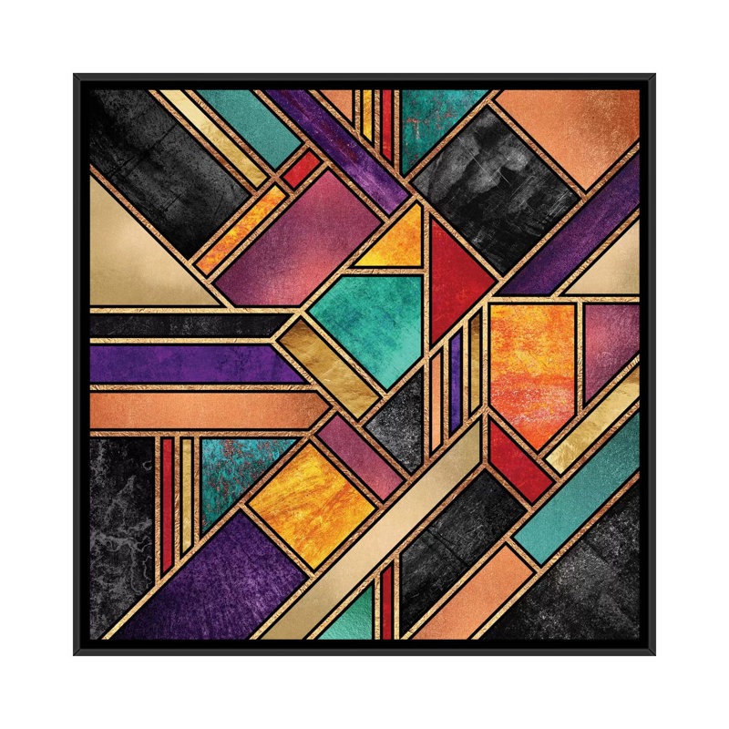«Colorful City Night» par Elisabeth Fredriksson - impression sur toile tendue, H 18 po x l 18 po x P 1,5 po, Pas de tapis