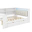 Lit plateforme double avec tiroirs, station de charge, DEL-1217621219