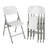 4 Pack Folding Stackable Chairs with Metal Frame and Carrying Handle