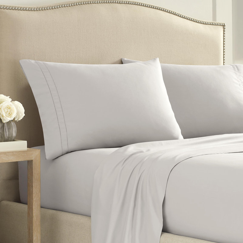 Martex 200 Series UltraSoft Microbrushed Pillowcase, King, Light Gray