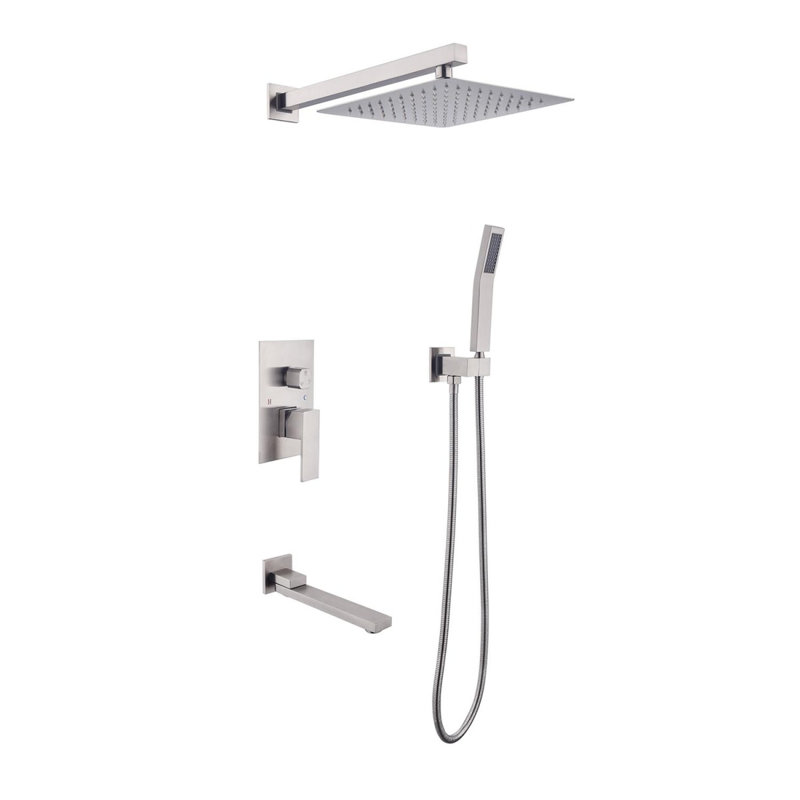 Pomme de douche à pluie 10 po, Nickel brossé