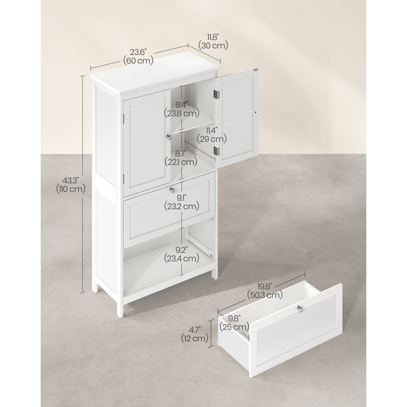 Medeiros Bathroom Cabinet, White