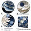 Aquarelle de fleurs saisonnières bleues et blanches I - reproduction-1140785197-1140785175