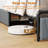 Twin Bed Frame with 2-Tier Storage Headboard, Metal Platform Bed Frame with 2 Storage Drawers, Built in Charging Station & LED, Gray-584411240-584411241