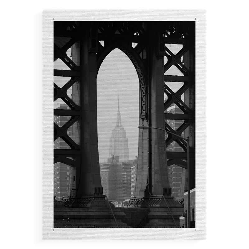Vue à travers le pont - Impression sur toile seulement - NON-CADRE, H 18 po x l 12 po
