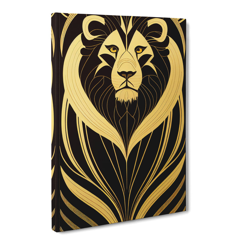 Lion Deco Vol.3 - Wall Art, 50cm H x 35cm W x 3cm D, Wrapped Canvas, No Matte