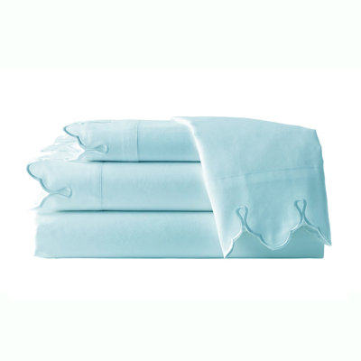 Scalloped 100% Cotton Standard Sheet Set