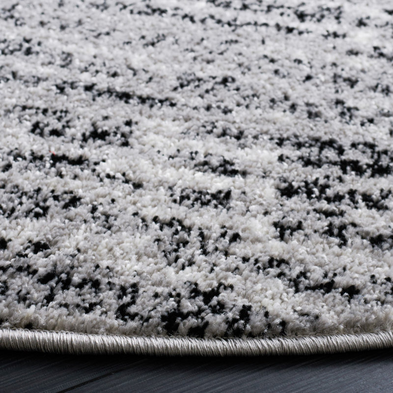 Tapis noir / argenté Riebe, Rectangle 10 pi x 14 pi