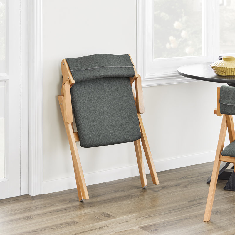 43cm H Upholstered Upholstered Back Armchair, Dark Grey