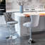 Tabourets de bar pivotants en velours à hauteur de siège réglable de 25 à 33 pouces, tabourets de bar modernes à base chromée avec dossiers capitonnés confortables pour un pub à la maison et un îlot de cuisine-800423059-800423062