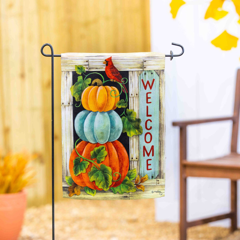 Drapeau de jardin en polyester à double face H 18 po x l 12,5 po Adjua