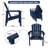 Set of 4 Stackable Adirondack Chairs – HDPE Outdoor Patio Seating, All-Weather Durable Design with Space-Saving Storage and Comfort Backrest-1582393272