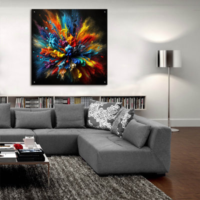 «Color Burst 3» par Rey Klimt, art mural en verre acrylique
