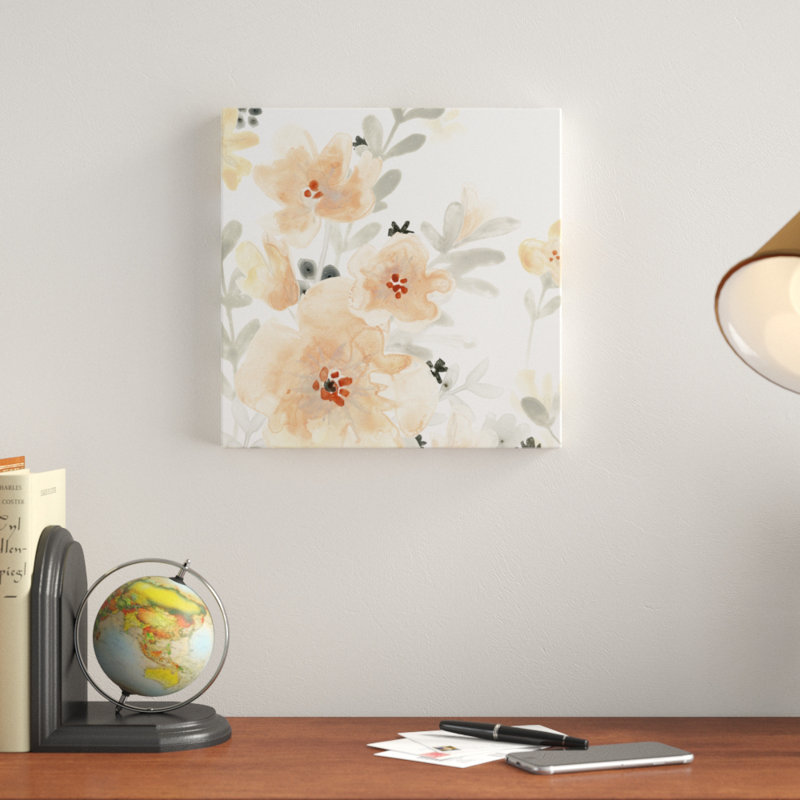 Blush Garden III by June Erica Vess - Wrapped Canvas Painting, 30cm H x 30cm W