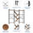 Triple 4 Tier Bookshelf, Metal and Wood Bookcase with 14 Open Display Shelves, Modern Industrial Wide Book Shelf for Living Room, Bedroom, Home Office, Rustic Brown