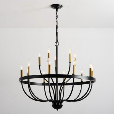 15-Light Black  Chandelier 