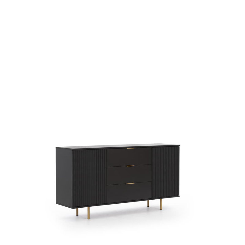 Hyuk 150cm Sideboard, Black Matte