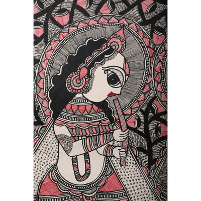 Lord Krishna et Radha | Papier fait à la main | Par Ajay Kumar Jha