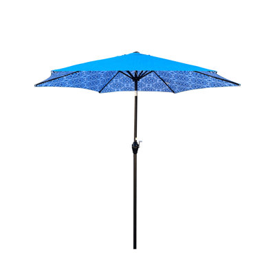 9FT UMBRELLA Ice Pattern + Blue