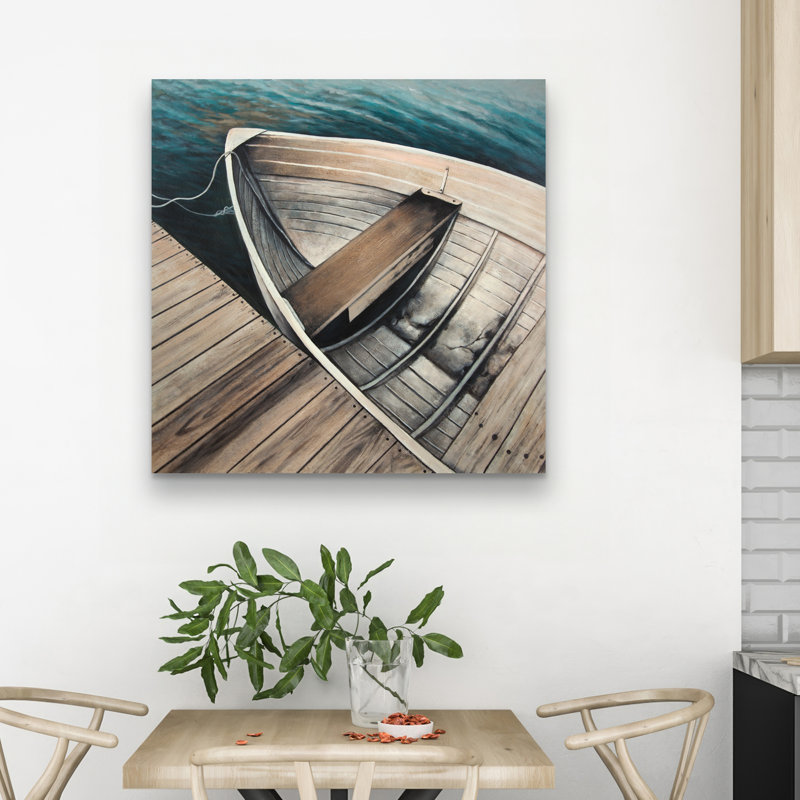 Abandoned rowboats - 32"x32" art on canvas