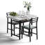 3-Piece Dining Table Set With Faux Marble Tabletop, Under-The Table Storage And Cushioned Chairs For Small Space, Minimalist Dining Set For Kitchen, Home Bar And Patio-1996580155